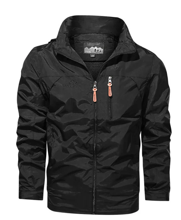 Men’s Regular Fit Jacket - Woven Fabric - Hip-Length - Stand-Up Collar With Hood