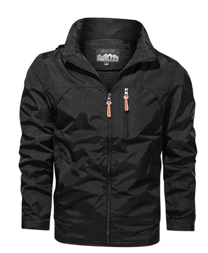 Men’s Regular Fit Jacket - Woven Fabric - Hip-Length - Stand-Up Collar With Hood