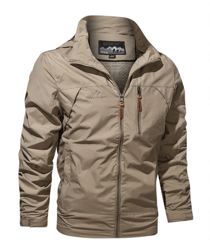 Men’s Regular Fit Jacket - Woven Fabric - Hip-Length - Stand-Up Collar With Hood
