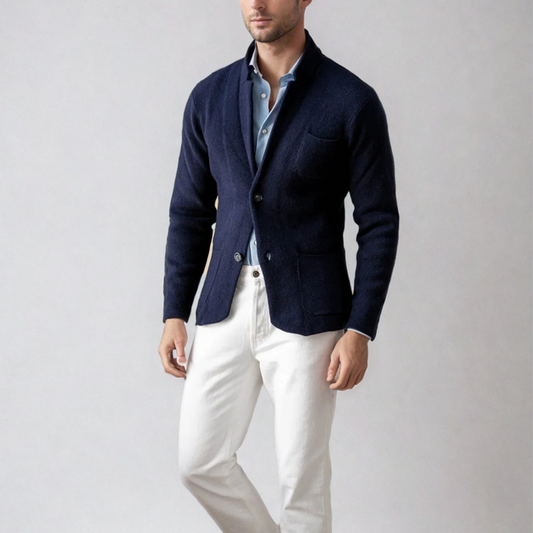 Men’s Blazer – Slim Fit – Wool Blend – Single Breasted – Notched Lapel
