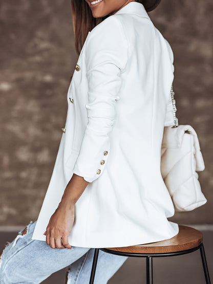 Isabella Tailored Fit Blazer | Double-Breasted Notched Lapel Blazer