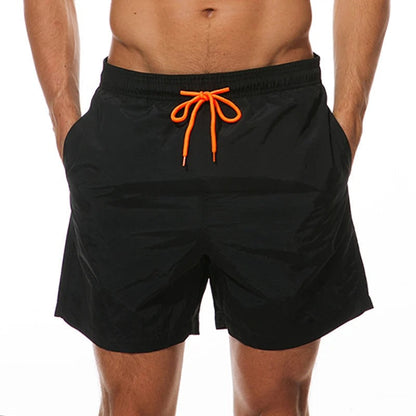 Men’s Swim Shorts – Relaxed Fit – Fast-Drying – Elastic Waist – Mid-Length – Pockets