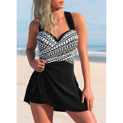 Women’s Tankini Set – Supportive Bust – Flowing Skirted Bottom – Breathable Fabric