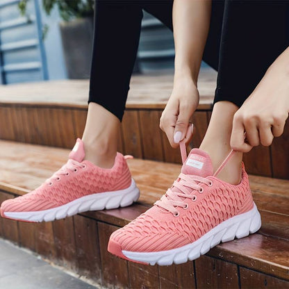 Women’s Sneakers – Knit Upper – Low Top – Breathable Fit – Memory Foam Cushioning