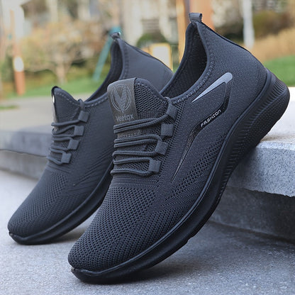 Men’s Athletic Sneakers – Lightweight Mesh – Breathable – Cushioned Flexible Sole