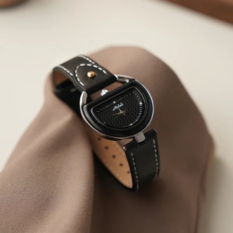 Isla Wrist Watch | Textured Fur Trim Wrist Watch