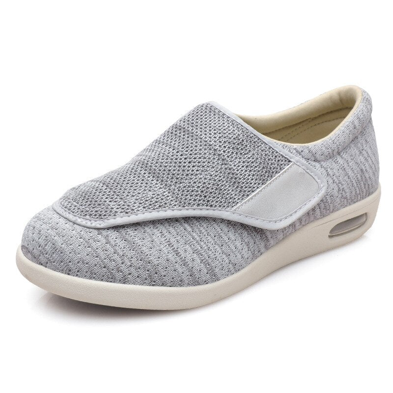 Men’s Comfort Shoes – Wide Fit – Soft Knit – Cushioned Sole – Adjustable Strap