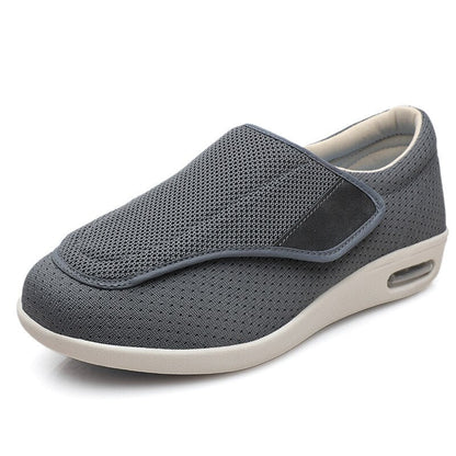 Men’s Comfort Shoes – Wide Fit – Soft Knit – Cushioned Sole – Adjustable Strap