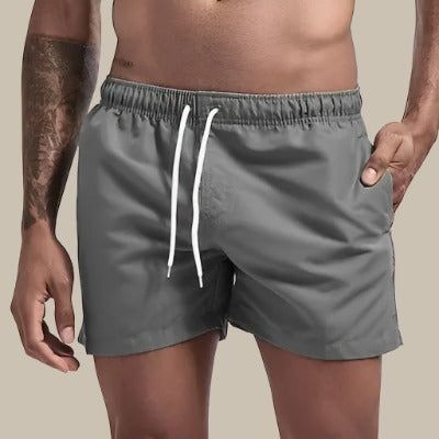 Men’s Swim Shorts – Relaxed Fit – Fast-Drying – Mid-Thigh Length – Drawstring Waistband