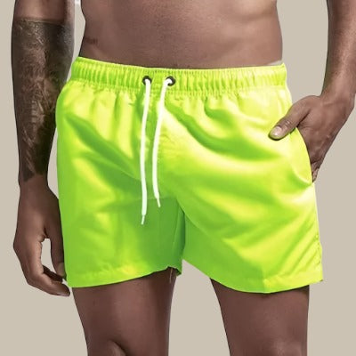 Men’s Swim Shorts – Relaxed Fit – Fast-Drying – Mid-Thigh Length – Drawstring Waistband