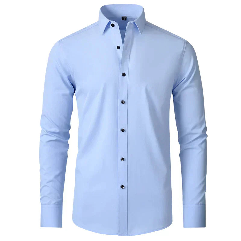 Men’s Shirt – Slim Fit – Wrinkle-Free Cotton Blend – Long Sleeve Business Wear