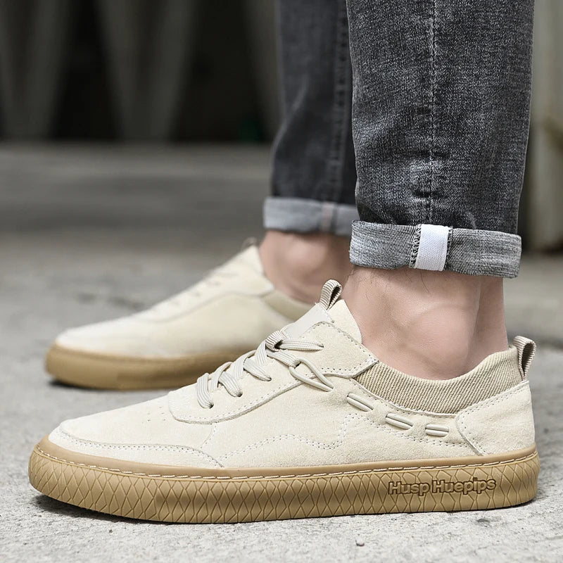 Men’s Sneakers – Suede – Low Cut – Lace-Up – Casual Fit