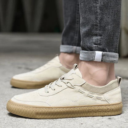 Men’s Sneakers – Suede – Low Cut – Lace-Up – Casual Fit