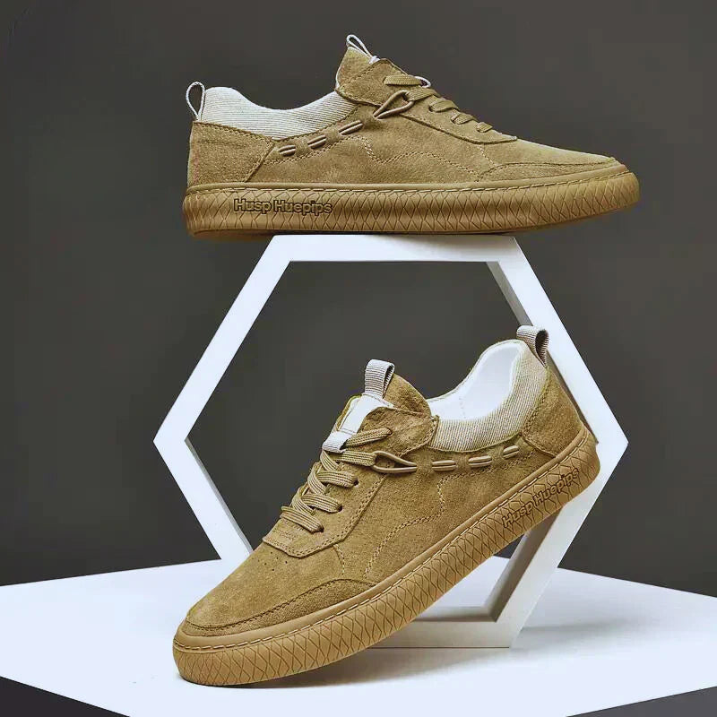 Men’s Sneakers – Suede – Low Cut – Lace-Up – Casual Fit