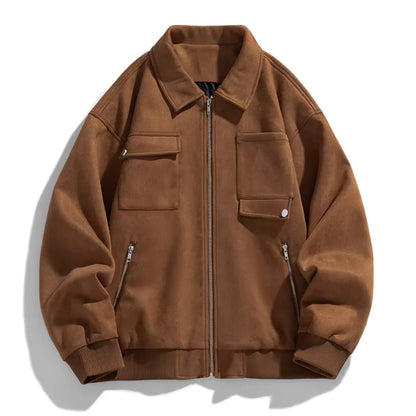 Freddie Oversized Cargo Jacket | Collared Hip-Length Cargo Jacket