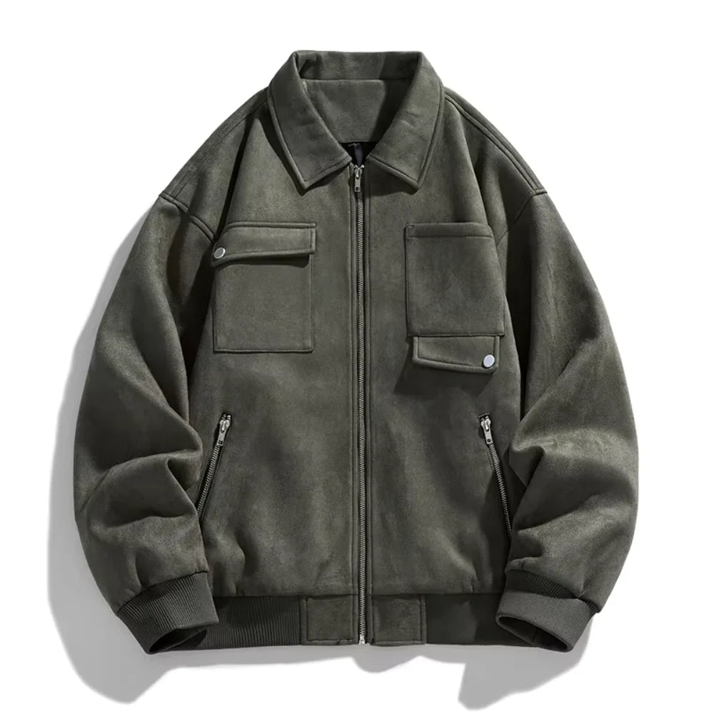Freddie Oversized Cargo Jacket | Collared Hip-Length Cargo Jacket