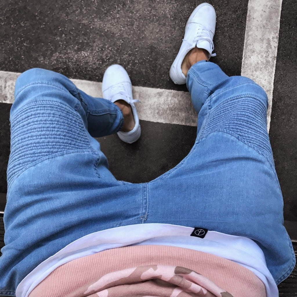 Men’s Jogging Pants – Slim Fit – Elastic Waistband – Ribbed Knees – Cuffed Ankles