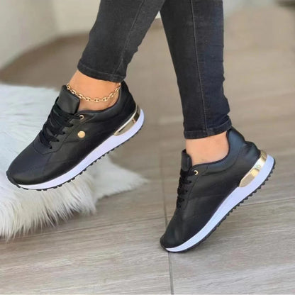 Women’s Sneakers – Streamlined Fit – Low-Cut – Lace-Up – Casual Wear
