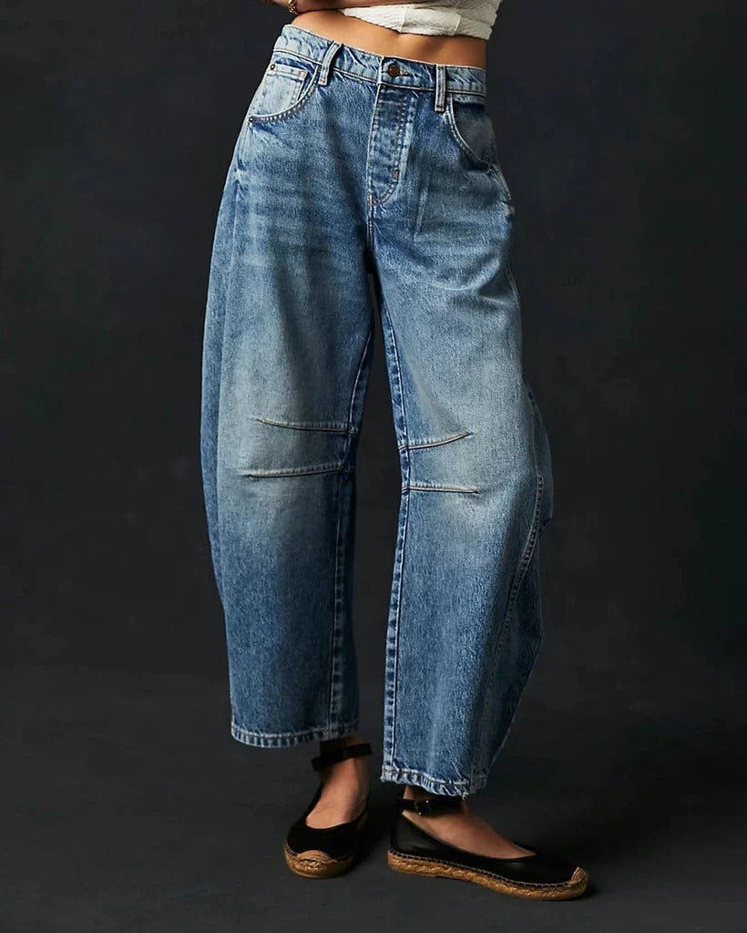 Women’s Jeans – Relaxed Fit – Straight Leg – Durable Cotton Denim – Full Length