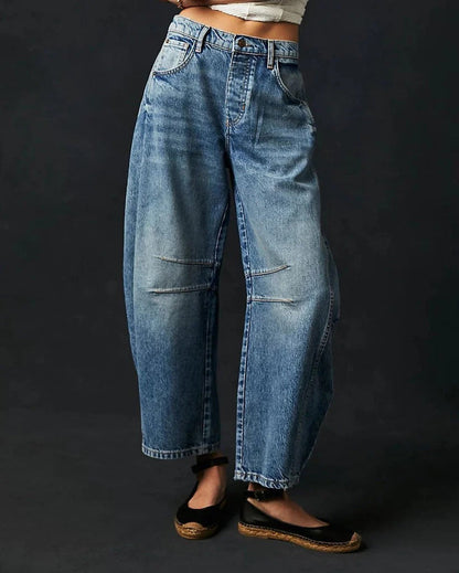Women’s Jeans – Relaxed Fit – Straight Leg – Durable Cotton Denim – Full Length