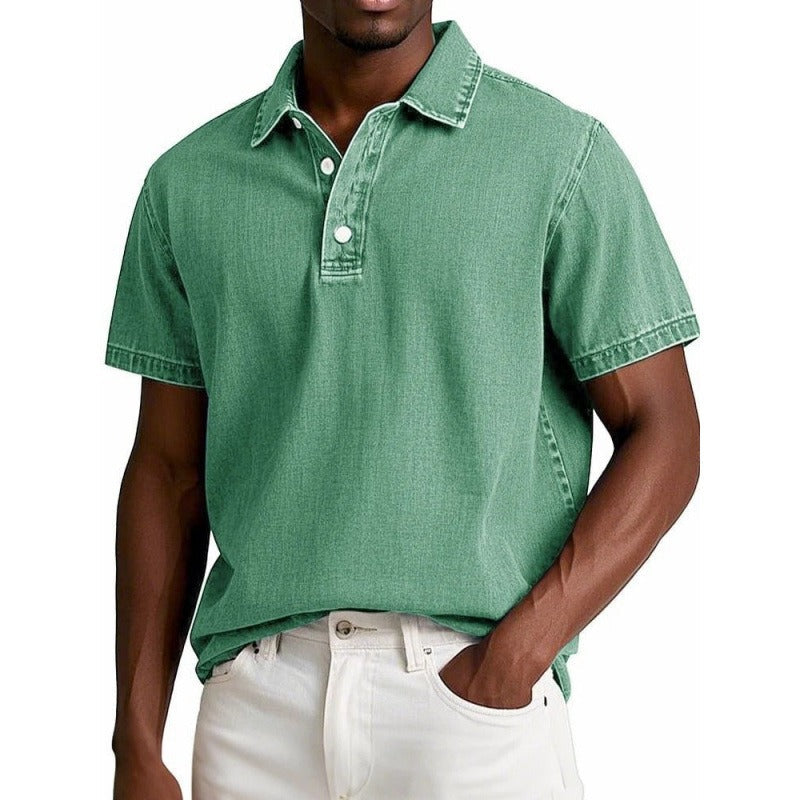 Men’s Polo Shirt – Cotton Blend – Relaxed Fit – Short Sleeve Casual Style