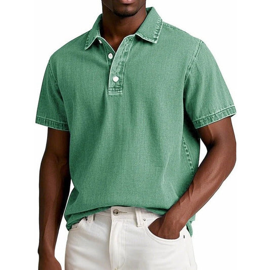 Men’s Polo Shirt – Cotton Blend – Relaxed Fit – Short Sleeve Casual Style