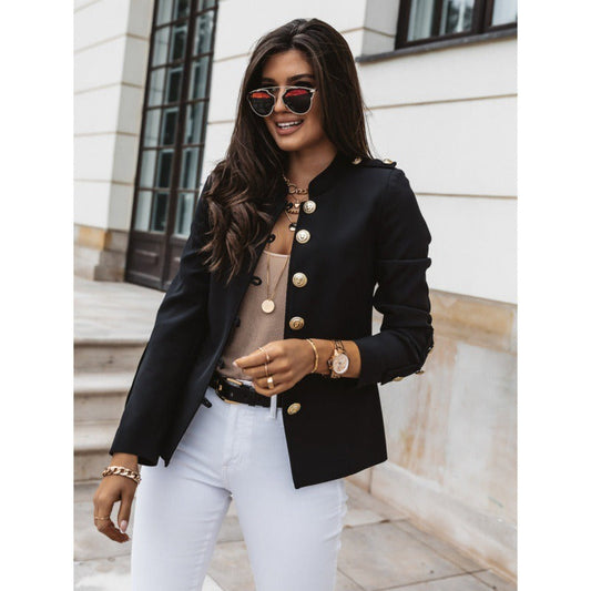 Women’s Blazer – Slim Fit – Double Breasted – Structured Shoulders – Cotton Blend