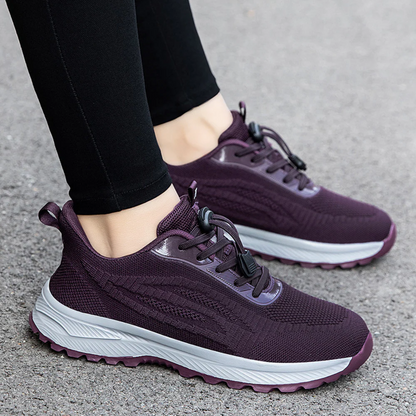 Women’s Sneakers – Breathable Mesh – Lightweight Fit – Lace-Up – Ankle Length Casual