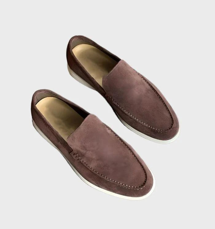 Men’s Loafers – Suede Feel – Slip-On – Moc Toe – Streamlined Casual Fit