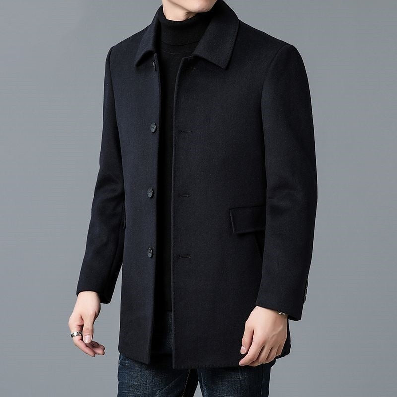 Theodore Regular Fit Car Coat | Collared Button Front Coat