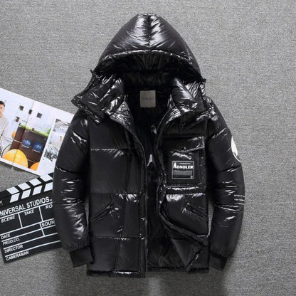 Oliver Hooded Puffer Jacket | Quilted Zipper Flap Pockets Jacket