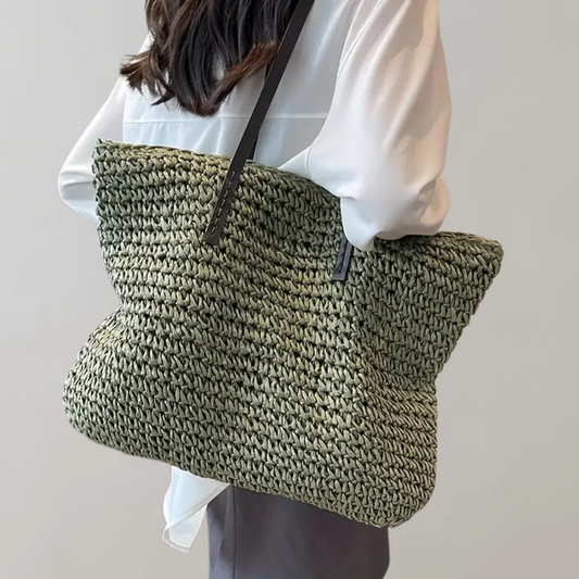 Women’s Tote Bag – Oversized Slouchy Fit – Woven Textured – Boho Shoulder Carry
