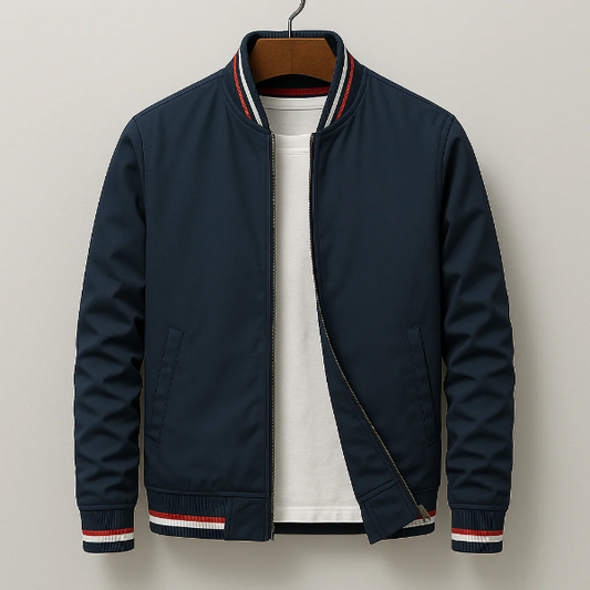 Men’s Bomber Jacket – Regular Fit – Zip-Up with Ribbed Trim and Pockets