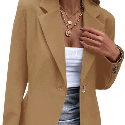Women’s Blazer – Tailored Fit – Notched Lapel – Single Button – Hip Length Formal