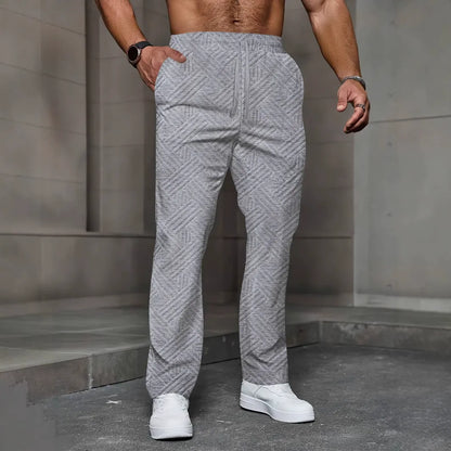 Men’s Jogger Pants – Relaxed Fit – Knit Fabric – Drawstring Waist – Full Length Casual