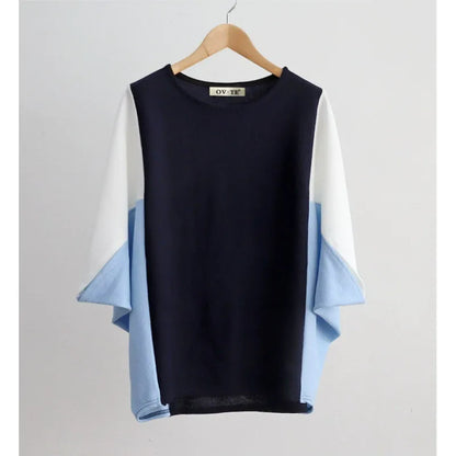 Women’s T-Shirt Pullover – Loose Fit Knit – Batwing Sleeve – Casual Everyday