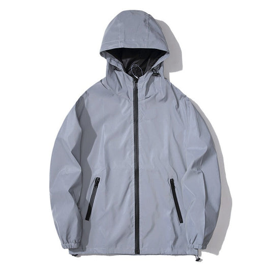 Men’s Jacket – Relaxed Fit – Hooded – Zip Pockets – Hip Length