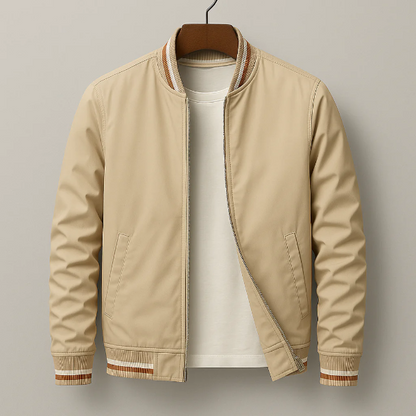 Men’s Bomber Jacket – Regular Fit – Zip-Up with Ribbed Trim and Pockets