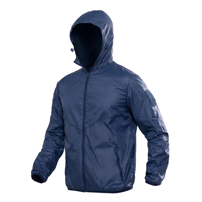 Men’s Standard Fit Jacket - Ripstop Fabric - Hip-Length - Hooded - Zip Pockets