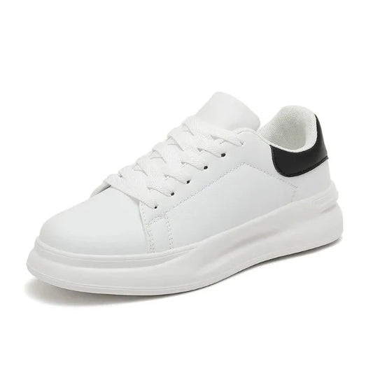 Men’s Low-Top Sneaker – Synthetic Leather – Platform Sole – Lace-Up Casual Fit