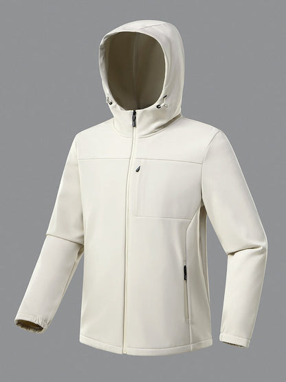 Women’s Softshell Jacket – Regular Fit – Hip Length – Hooded with Zip Pockets