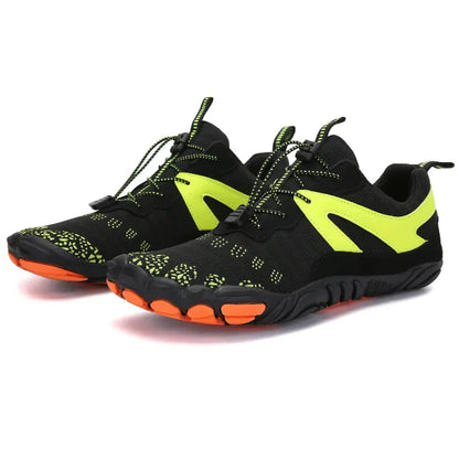 Men’s Athletic Shoes – Mesh Upper – Bungee Lacing – Flexible Segmented Sole – Low Top
