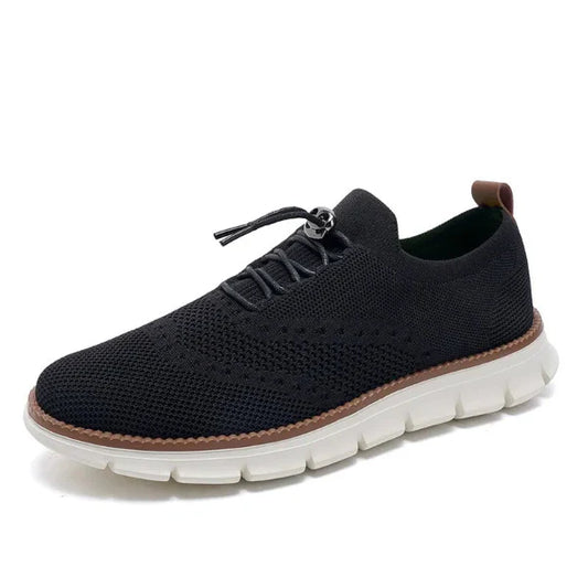 Men’s Slip-On Sneakers – Engineered Knit – Quick-Lock Toggle – Cushioned Sole
