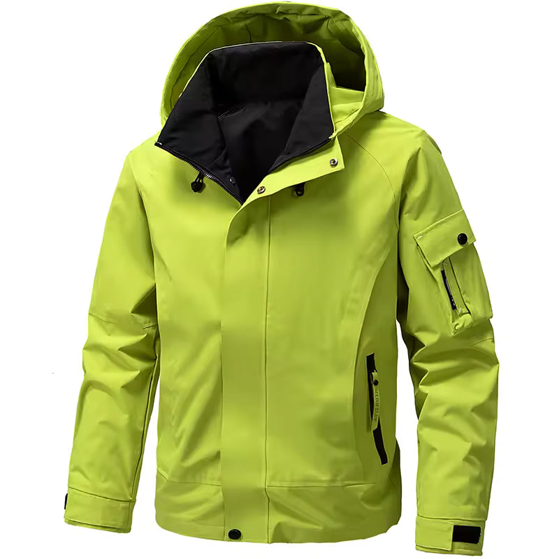Men’s Softshell Jacket – Regular Fit – Hooded – Wind-Resistant – Zip Pockets