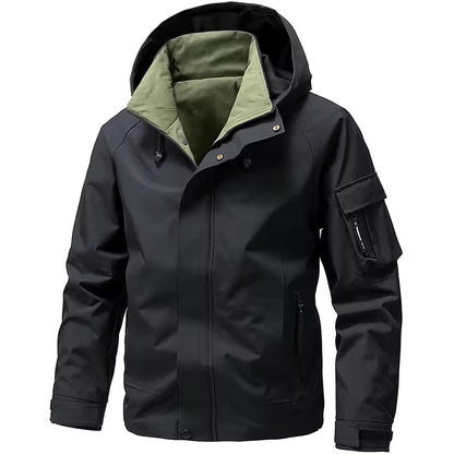 Men’s Softshell Jacket – Regular Fit – Hooded – Wind-Resistant – Zip Pockets