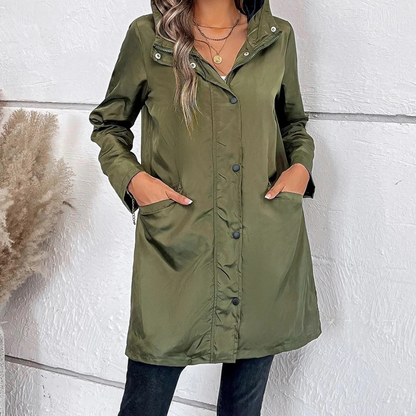 Women’s Windbreaker Jacket – Lightweight Wind Resistant – Relaxed Fit with Hood