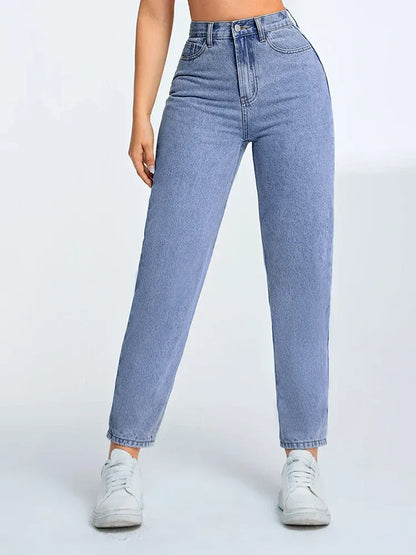Women’s Jeans – High Waist – Slim Fit – Tapered Leg – Ankle Length Denim