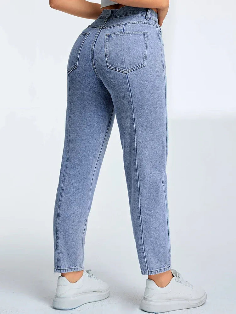 Women’s Jeans – High Waist – Slim Fit – Tapered Leg – Ankle Length Denim