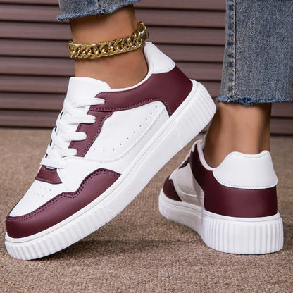 Men’s Sneakers – Synthetic Leather – Low Top – Lace-Up – Casual Fit