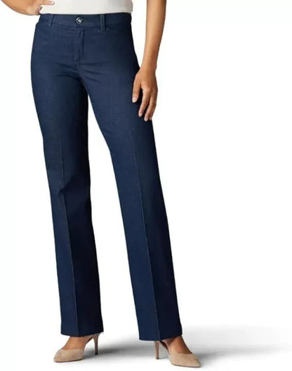 Women’s Flared Pants – High Waist – Tailored Fit – Cotton Stretch – Full Length